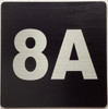 Apartment number 8A sign