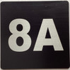 Apartment number 8A signage