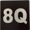 Apartment number 8Q signage