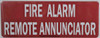 FIRE ALARM REMOTE ANNUNCIATOR - ROUND CORNERS  BUILDING SIGNAGE