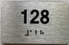 apartment number 128 sign