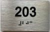 apt number sign silver 203