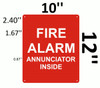 FIRE ALARM ANNUNCIATOR INSIDE Signage