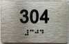 apt number sign silver 304