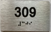 apt number sign silver 309