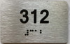 apt number sign silver 312