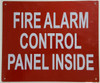 FIRE ALARM CONTROL PANEL INSIDE    BUILDING SIGNAGE