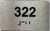 apt number sign silver 322