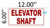 SIGN ELEVATOR SHAFT - REFLECTIVE !!! (ALUMINUM S ) WHITE