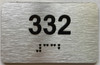 apt number sign silver 332