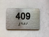 apt number sign silver 409