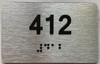 apartment number 412 sign