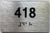 apartment number 418 sign