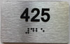 ada apartment number sign silver