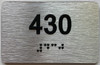 apt number sign silver 430