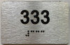 apt number sign silver 433