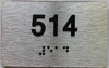 apt number sign silver 514