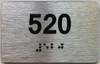 apt number sign silver 520