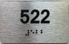 apt number sign silver 522