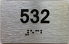 apartment number 532 sign