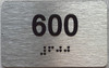 apartment number 600 sign