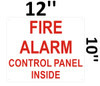 FIRE ALARM CONTROL PANEL INSIDE Signage