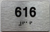 ada apartment number sign silver