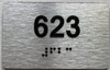 apt number sign silver 623