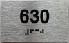 ada apartment number sign silver