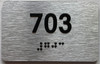 apt number sign silver 703