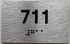 apt number sign silver 711