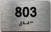 apt number sign silver 803