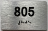 ada apartment number sign silver