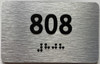 ada apartment number sign silver