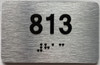 ada apartment number sign silver