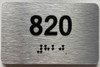 apt number sign silver 820