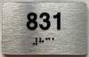 apt number sign silver 831