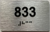 apartment number 833 sign