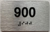 apt number sign silver 900