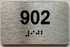 apt number sign silver 902