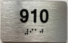 apt number sign silver 910