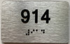 apt number sign silver 914