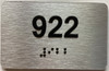 apt number sign silver 922