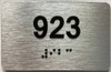 ada apartment number sign silver