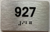 apt number sign silver 927