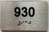 apt number sign silver 930