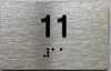 apt number sign silver 11