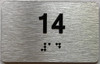 apartment number 14 sign