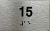 apartment number 15 sign