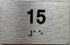 apt number sign silver 15